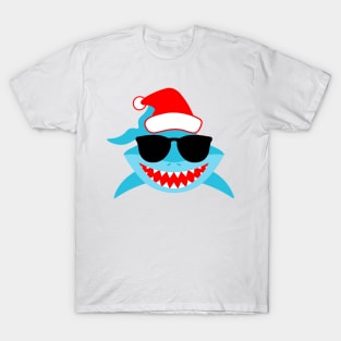 Christmas Shark with Sunglasses T-Shirt